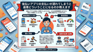 後払いアプリの支払いが遅れてしまうと最悪どういうことになるのか教えます
